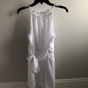 Bar III (Macy’s) White textured dot Romper